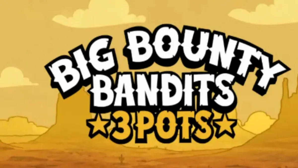 Tampilan visual slot Big Bounty Bandits dengan gaya animasi retro