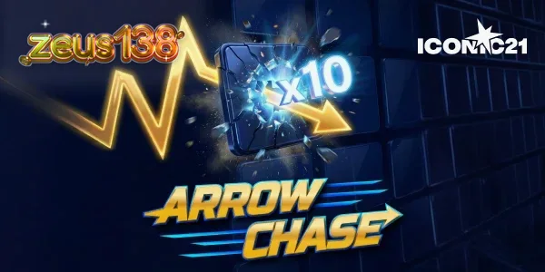 Tampilan visual antarmuka permainan Arrow Chase dengan elemen grid multiplier yang dinamis.